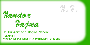 nandor hajma business card